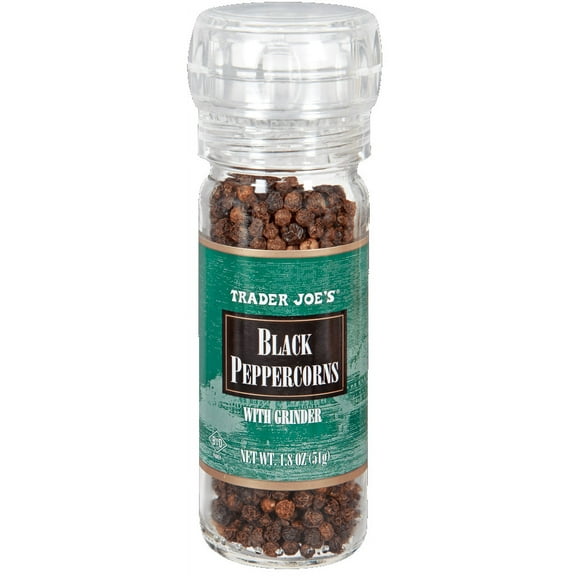 Pack of 2 - TJs Black Peppercorns with Grinder 1.8 Oz