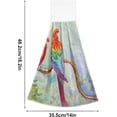 thumbnail image 3 of SKYSONIC Hanging Kitchen Towel 12 x 17 Inch Two Parrots Standing on A Branch Towel Set 2 Pieces of Dry Towels for Kitchen, Bathroom, Laundry Room Table, 3 of 7