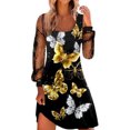 thumbnail image 1 of Minivestido Sexy de cuello alto para mujer, vestido brillante con corsé, vestido de tubo de malla de manga larga, ajustado para fiesta, Club y noche Fridja  NMB2730, 1 of 6