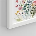 thumbnail image 5 of PixonSign Framed Canvas Print Wall Art Set - Multicolor Vibrant Wildflowers Poster Art - Set of 3 Watercolor Nature Floral Botanical Country Wall Décor for Living Room - 12"x16"x3 White, 5 of 5