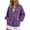 Purple, variant on Hoodies for Women Half Zip Drawstring Solid Color Long Sleeve Pullover Hooded Sweatshirt Winter Casual Sport Tops