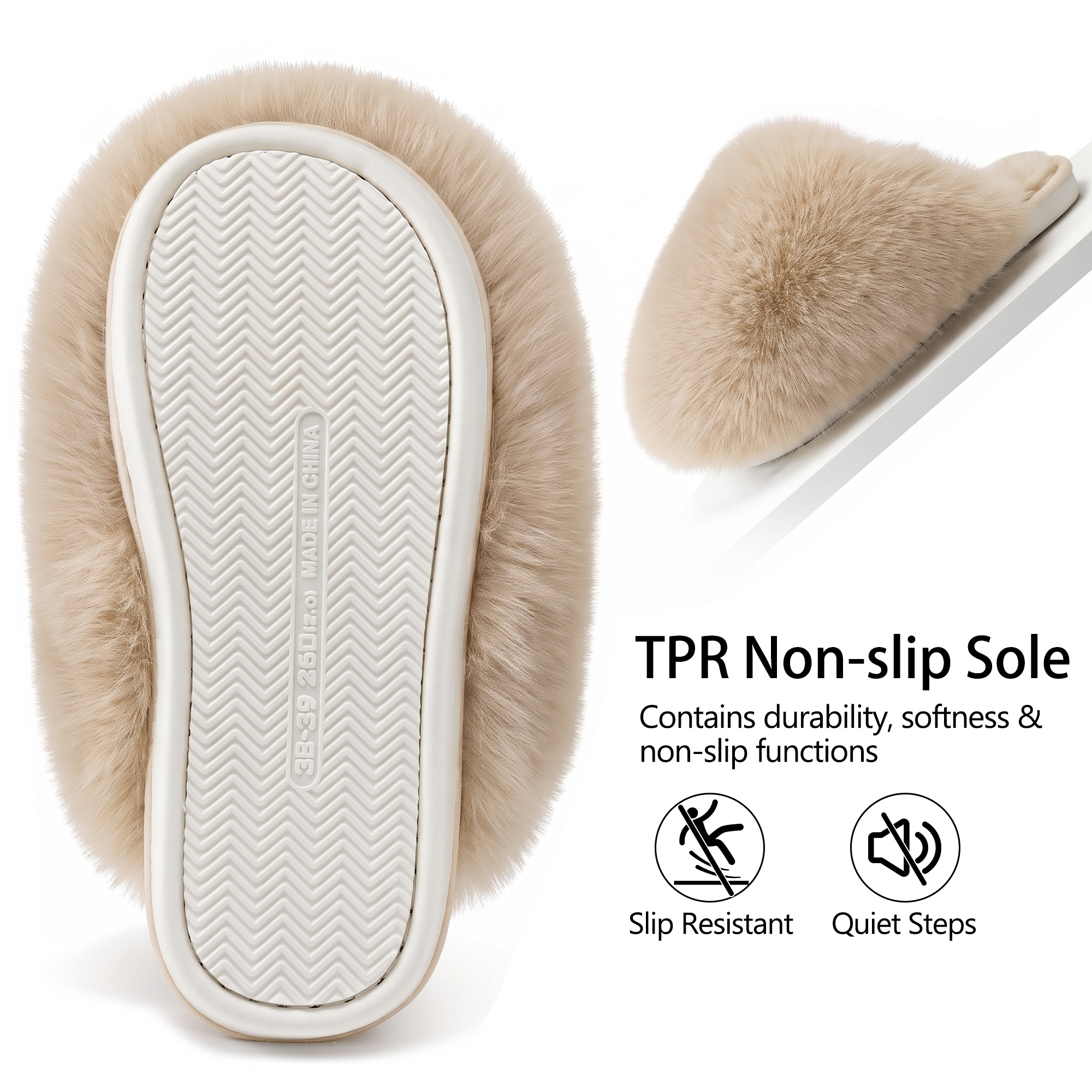 Ecetana Women's Furry Memory Foam Slippers photo 6