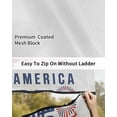 thumbnail image 6 of 4th of July RV Awning Sun Shade Screen 9'X15.3' American Flag Bald Eagle Mesh Sunscreen Poppy 250th Anniversary Awning Shade Screen with Zipper UV Blocker Completed Kits for RV Motorhome Camper, 6 of 7