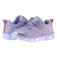 thumbnail image 6 of NEWMALL Girls Luminous Sneakers Light Up Shoes LED Shoes (9 Toddler size,Silver), 6 of 7