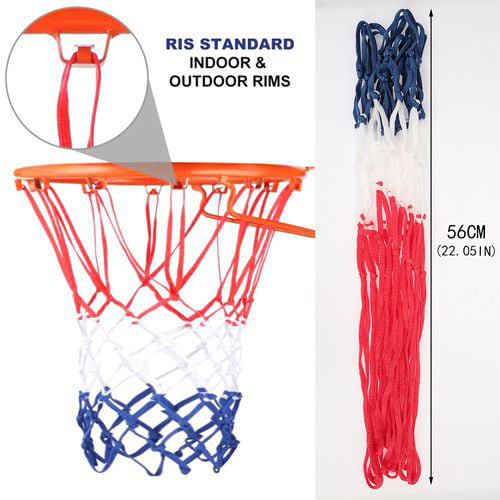 for Indoor LdawyDE Basketball Net Weatherproof for Standard Hoop with 12 Rings 2 Basketball Replacement Net Outdoor Made of Polyester 55cm Net for Basketball Hoop Heavy Duty Basketball Net 