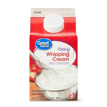 Great Value Heavy Whipping Cream, 16 oz Carton, Refrigerated