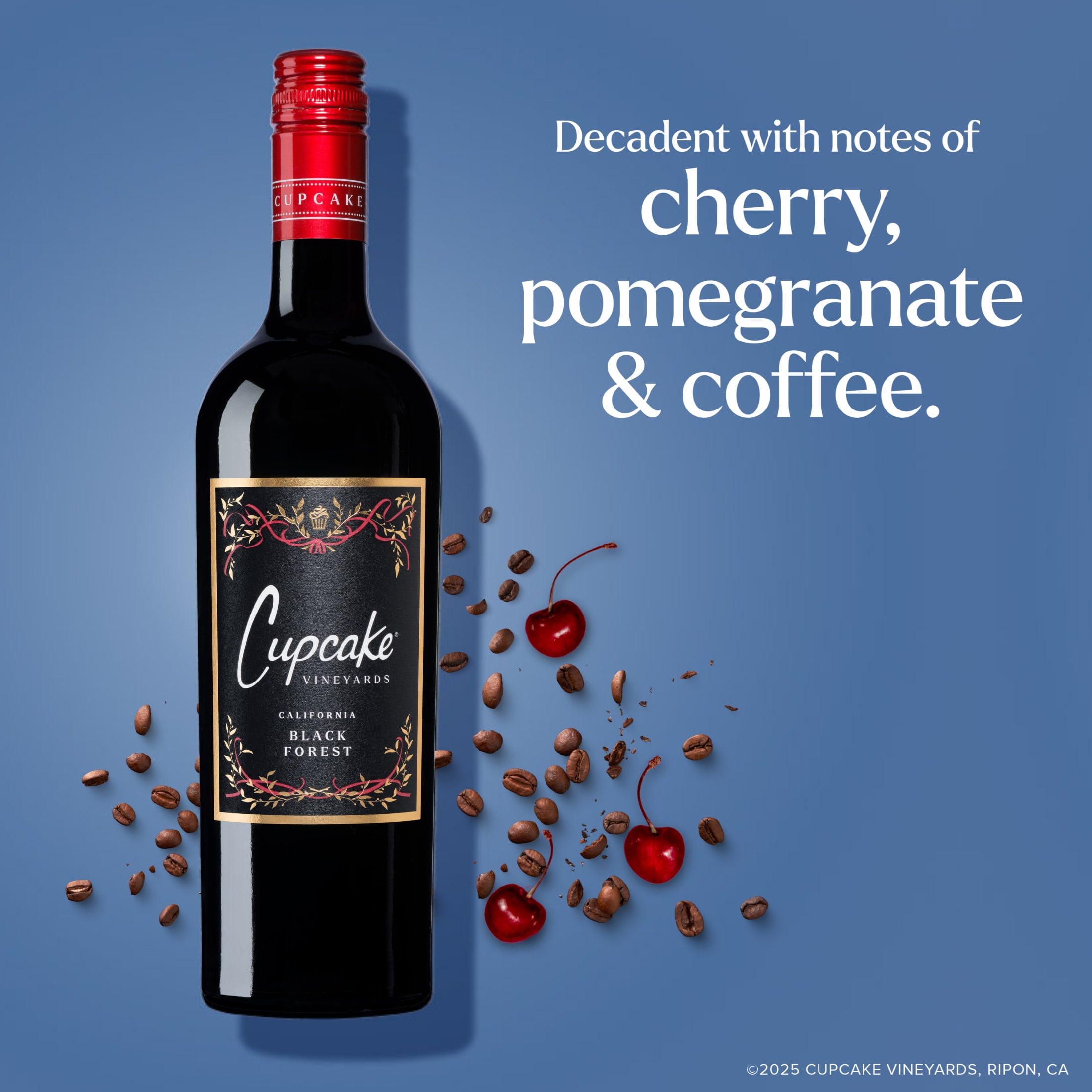 Cupcake Vineyards Black Forest, Red Wine, 750ml - Walmart.com