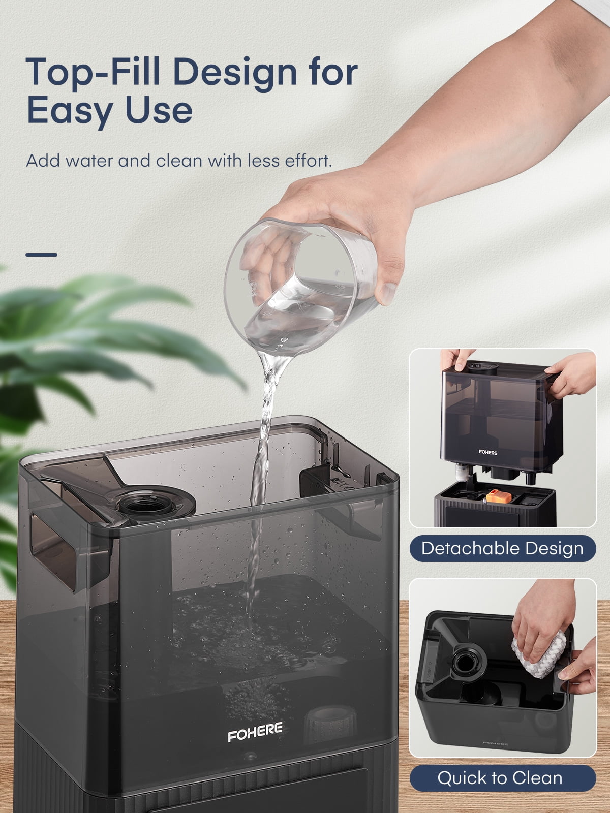 6L Warm Cool Mist Humidifier for Home, Top Fill Ultrasonic Quiet Humidifiers for Plants Baby Kids, Oil Diffuser, Sleep Mode, 12H Timer, Night Light