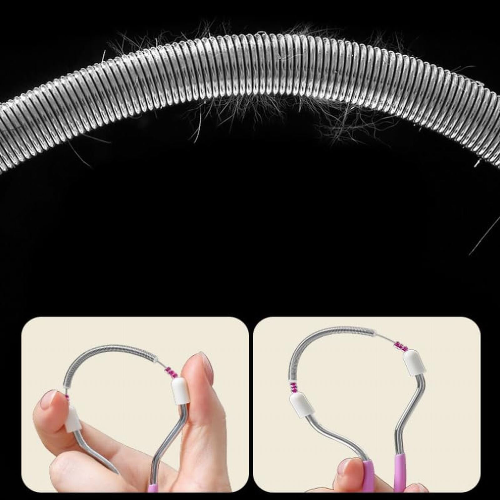 Women’s Facial Hair Remover – Stainless Steel Spring Epilator, Portable Threading Tool For Upper Lip, Chin, Cheeks, Neck, Eyebrow, Manual Facial Hair Removal Device No Battery Needed
