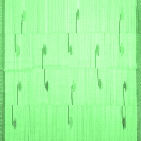 Ahgly Company Indoor Square Solid Emerald Green Modern Area Rugs, 3' Square