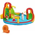 thumbnail image 1 of Costway Kids Inflatable Water Slide Bounce Park Splash Pool with Water Cannon & 550W Blower, 1 of 10