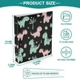 thumbnail image 5 of Pink and Green Dinosaurs 3 Ring Hardcover Binders 1.5in Round Rings for Letter-Size Folder Paper Organizer Pockets for Office Student Recipe, 5 of 9