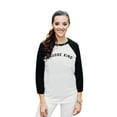 thumbnail image 2 of Choose Kind Unisex 3/4 Sleeves Baseball Raglan T-Shirt Tee White Black Small, 2 of 4
