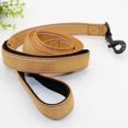 thumbnail image 1 of Double Handle Pet Lead Leash Thicken Nylon Traction Rope with Clip Color:Orange, 1 of 8