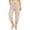 Beige, variant on Women's Cotton Capri Pants, Elastic Waist Multiple Pockets Summer Drawstring Hiking Cargo Capris Beige Size 2XL
