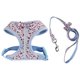 thumbnail image 1 of Sweet Floral Dog Puppy Harness Leash Lead Walking Collar Vest Strap Blue XS Salvador Dali Conjunto de correa de arnés, 1 of 9