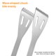 thumbnail image 3 of Soidarity Herramientas para parrilla de barbacoa, tenedor portátil de mano para barbacoa de acero inoxidable, pinzas reutilizables para acampar, Estufas de camping  5PCS Soidarity OD011055-02, 3 of 6