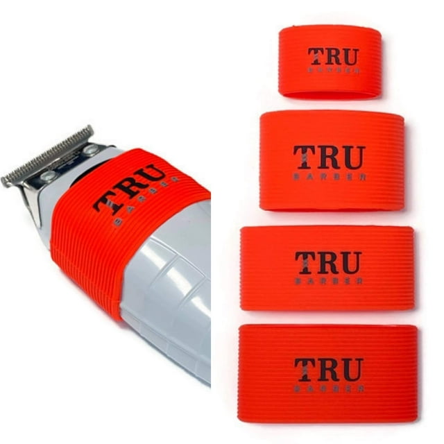TRU BARBER Clipper Bands 4 PCS Clipper Sleeve para barberos Clipper Sleeve para herramientas de barbero antideslizante resistente al calor (ROJO)