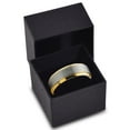 thumbnail image 4 of Charming Jewelers Tungsten Wedding Band Ring 6mm for Men Women Comfort Fit 18K Yellow Gold Plated Beveled Edge Brushed Polished Lifetime Guarantee Size 9.5, 4 of 5