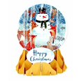 thumbnail image 2 of Up With Paper Pop-Up Holiday Snow Globe Greeting Card - Forest Snowman, 2 of 4