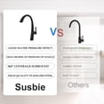 thumbnail image 6 of Izzovium Stainless Steel Pull Out Kitchen Faucet, Single Handle High-Arc Matte Black Faucet with 1.5GPM Flow, 360° Rotation & Dual Spray Modes, 27.56" Hose for Easy Cleaning, 6 of 8