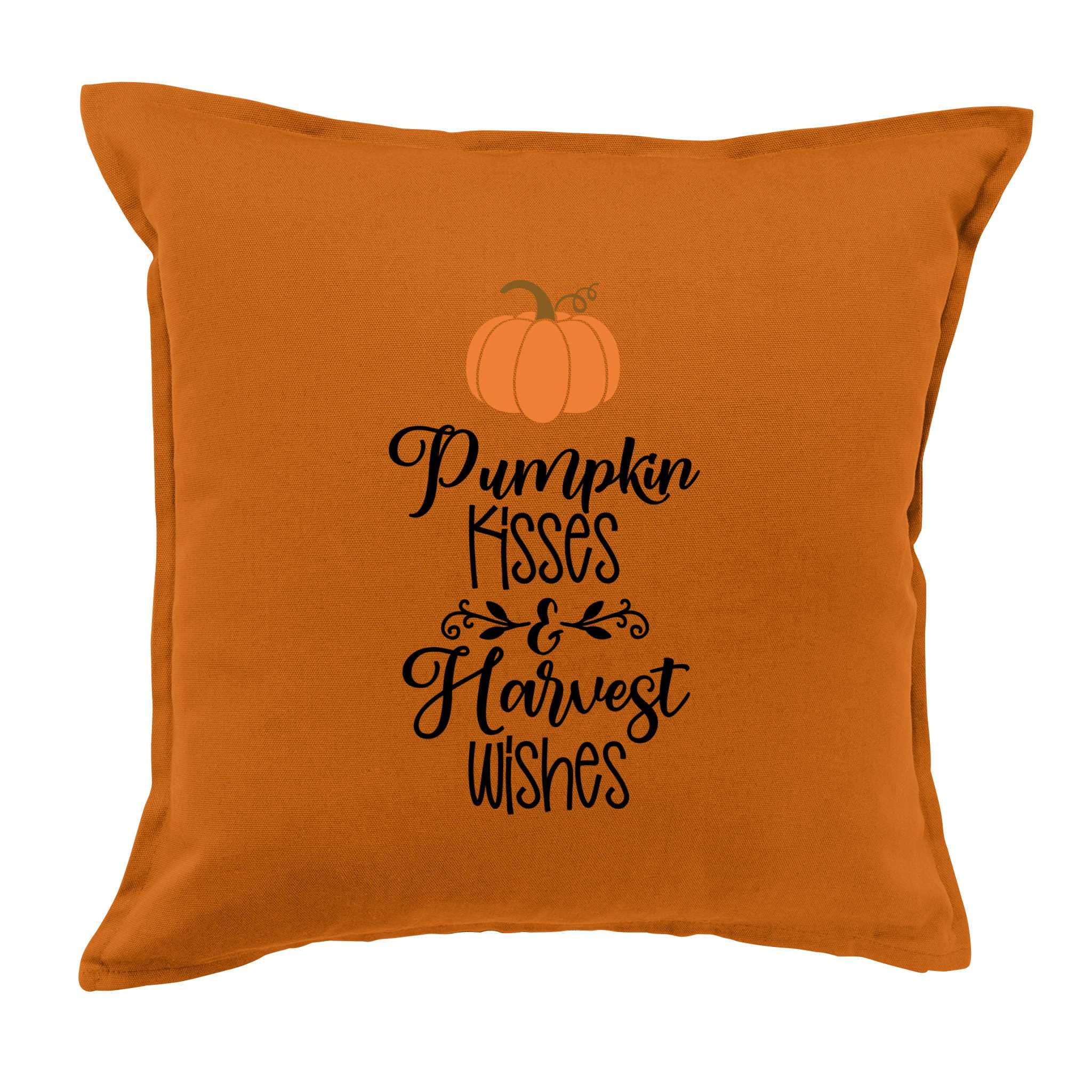 pumpkin kisses and harvest wishes pillow