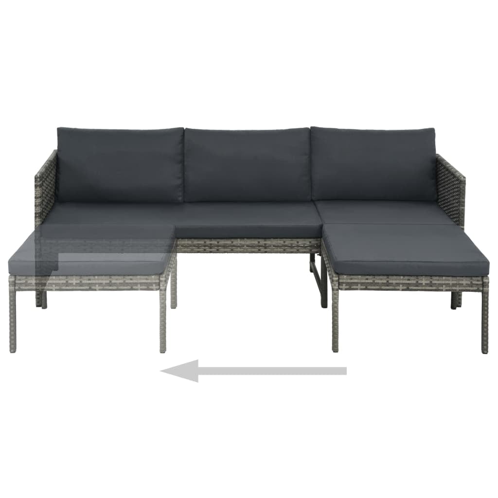 Kepooman Patio Lounge Set, Garden PE Rattan Sectional Patio Sofa Set with Cushions, Set of 2 Kepooman Patio Lounge Set, Garden PE Rattan Sectional Patio Sofa Set with Cushions, Set of 2