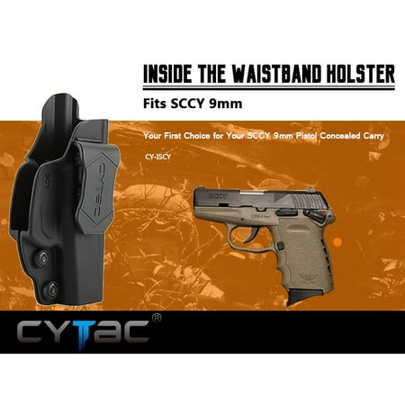 CYTAC Inside the Waistband Holster | Gun Concealed Carry IWB Holster | Fits SCCY CPX1 / (Best Holster For Female Concealed Carry)