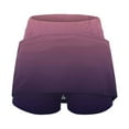 thumbnail image 5 of YUEJUIR Womens Skorts Women'S Fashionable Athleisure Skirt With Pockets Gradient Mid Waist Culottes Tennis Culottes Skorts For Women Plus Size Black Shorts Women (Purple,XXXL), 5 of 5