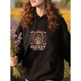 thumbnail image 3 of Bold Hockey Hoodie for Men and Women, Unisex Pullover Hooded Sweatshirt, Comfortable Cotton Poly Blend, Casual Everyday Streetwear, 3 of 5