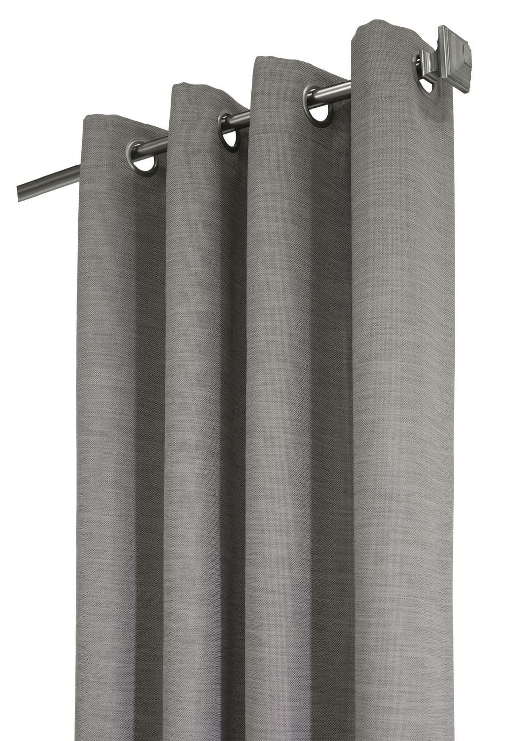 Loft Living Ramsey Textured Oxford Room Darkening Grommet Single Curtain Panel 52" x 95" in Silver