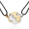 thumbnail image 1 of Stainless Steel Cat Puzzle Piece Matching Pendant Necklace Couple Friendship Neck Chain, 1 of 3