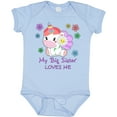 thumbnail image 3 of Inktastic My Big Sister Loves Me Cute Unicorn Boys or Girls Baby Bodysuit, 3 of 5