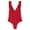 Red, variant on Women's Tummy Control One Piece Swimsuit V-neck Backless Swimsuit Solid Plus Size Swimwear Tummy Control One Piece Bikini Ruffle Swimsuit,Sky Blue,L