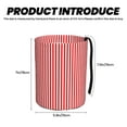 thumbnail image 3 of Kdxio Red And White Stripes Car Trash Can Garbage Car Accessories Trash Can Car Waste Bin for for Driver and Passenger Any Vehicle, 3 of 7