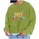 thumbnail image 1 of Sudadera sin capucha para hombre, sudadera con estampado del año 2025, jersey de cuello redondo, manga larga, para ejercicio, sin sombrero, abrigo, sudadera con capucha, blusa de poliéster para hombre, 1 of 4