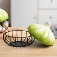 thumbnail image 6 of Ceramic Iron Garlic Egg Storage Basket Container Potato Sundries Organizer for Home Kitchen Countertop Fruit Organization Holder, 6 of 21