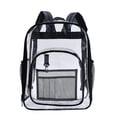 thumbnail image 2 of Mochila transparente de alta resistencia, mochilas escolares transparentes de PVC con múltiples bolsillos, mochila transparente para exteriores para eventos deportivos de trabajo, 2 of 12