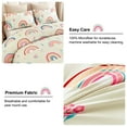 thumbnail image 5 of Btargot Colorful Kids Rainbow Comforter Set Queen Cute Flower Love Heart Bedding Set for Girls Bed-in-a-Bag, 5 of 11