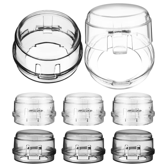 LEORX 8Pcs Clear Stove Knob Covers Oven Safety Knob Covers Prevent Accidental Touch Home Safety
