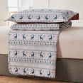 thumbnail image 2 of Green Essen Christmas Quilt Set Queen/Full Size Reversible Rustic Quilt Cabin Bedspreads Reindeer Bells Coverlet Lightweight Bed Cover with 2 Pillowcases, 2 of 7