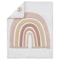 thumbnail image 4 of Sweet Jojo Designs Boho Rainbow Pink Beige and Taupe 3 Piece Mini Crib Bedding Set, 4 of 6