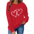thumbnail image 2 of Valentine'S Sweatshirt For Women Cute Love Heart Shirts Casual Long Sleeve Valentine Sweat Shirts Fashion Tops, 2 of 6