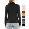 thumbnail image 3 of Stretch Is Comfort Women's Oh So Soft Long Sleeve Mock Neck Top | Adult Small-Large, 3 of 6