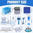 thumbnail image 4 of 50 Pcs Puppy Supplies Starter Kit for Small Dogs Puppy Essentials Includes Leash, Bowls, Teeth Brushes, Water Bottle, and More Accessories for Dogs Pet Day Welcome Gift(Blue), 4 of 13