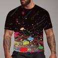 thumbnail image 2 of JLFKNG Summer Mens T Shirt Tops Fashion Color Printed Tee Shirts Round Neck Short Sleeve T Shirts Breathable Loose Fit Comfy Mens Clothes, 2 of 4