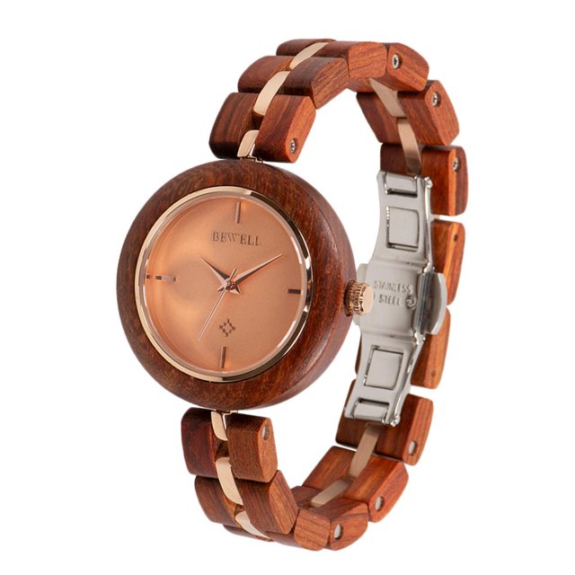 Grabado, reloj de de madera personalizado para aniversario, cumpleaños, graduación, regalo para Mun, esposa, novia sándalo rojo Salvador reloj de pulsera de mujer