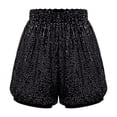 thumbnail image 5 of Sparkly Sequin Shorts for Women Summer Casual Elastic High Waist Shiny Sequins Straight Leg Shorts Night out Clubwear, 5 of 5
