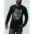 thumbnail image 2 of Old Glory Mens Timber Wolf Face Long Sleeve Graphic T Shirt, 2 of 6