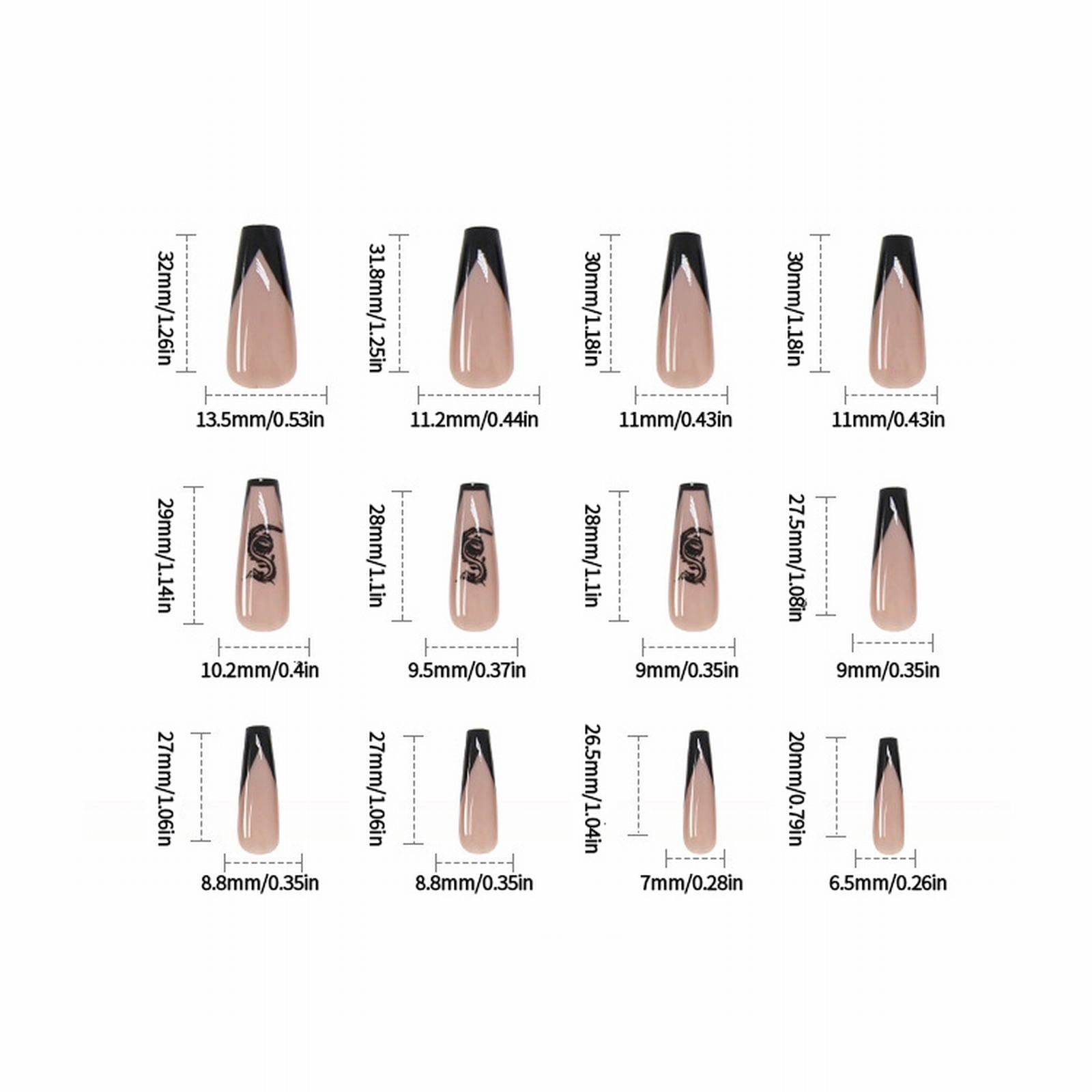 Acrylic Nail Tips Long False Nails with Designs Coffin Short Acrylic Coffin Nails on Bail Arm Rest Forms Coffin Shape Straight C Long Nail Tips on Coffin Nails French Tips
